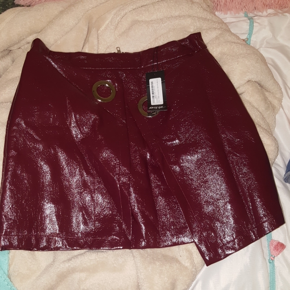 Nasty Gal plum mini skirt
